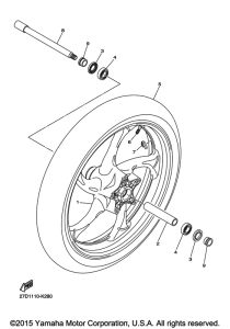 XVS1300CU Переднее колесо