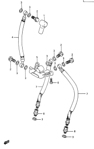 RG250 Передние тормозные трубки