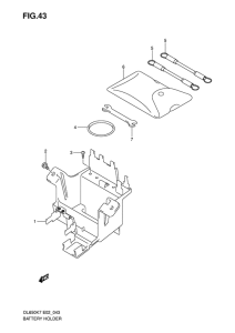 DL650 (ABS) Аккумулятор holder