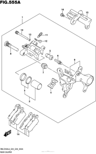 RM-Z250 Задний суппорт