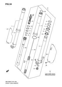 RM-Z450 Передняя вилка