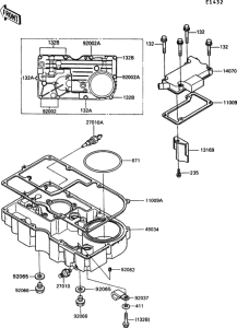 ZX900 Breather body / oil pan