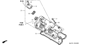 CBR1100XX Крышка головки цилиндров
