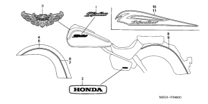 VT750CA Label read the manual