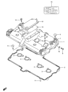 GSX750 Крышка головки цилиндров