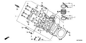 RVT1000R Передняя головка цилиндров