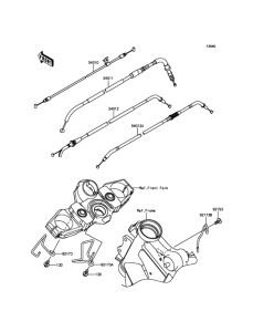 KLE650 Тросы управления