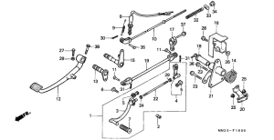 CMX450 Brake pedal / change pedal