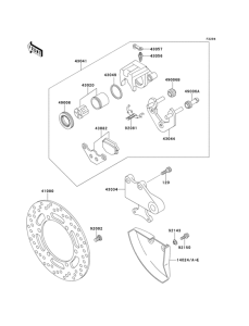 KLE500 Задний тормоз