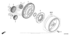 CTX700N DCT Муфта стартера
