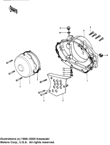 KX400 Крышки двигателя