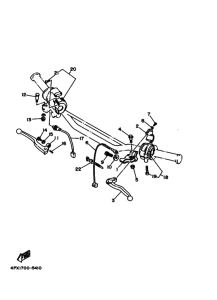 TT250R Interruptor  manillar&palanc