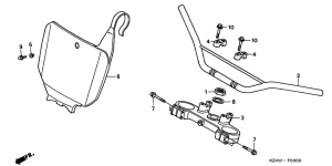 CR125R Handle pipe / top bridge