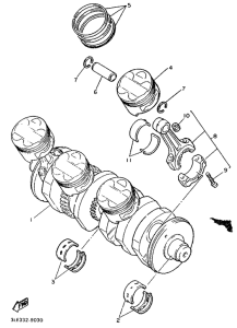 GTS1000 Коленвал и поршень