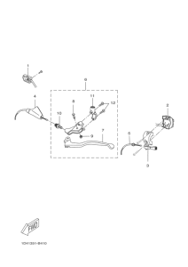 DT50R Handle switch & lever