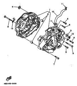 XT225 XT225G Картер двигателя