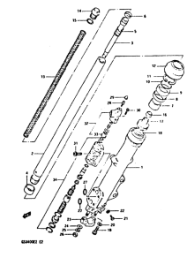 GSX400 Передняя вилка left damper