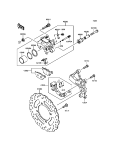 KLE650 Задний тормоз