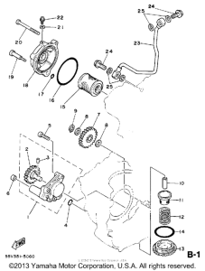 XT350UC (CA ED.) Масляный насос