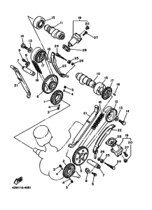 XV1100 XV1100K Распределительный вал & chain