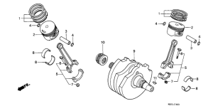 NTV650 Crankshaft / piston