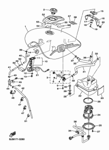 XVS1300CU Топливный бак
