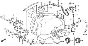 XR500R Топливный бак