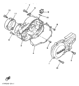DT50LC Крышка картера двигателя