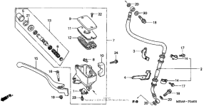 VT750CD Передний главный тормозной цилиндр
