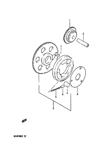 GSX400 Муфта стартера