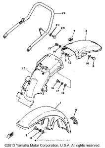 SR250H Front fender-rear fender