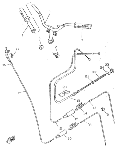 CW50RSP Steering handle. cable