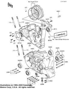 KE100 Картер двигателя