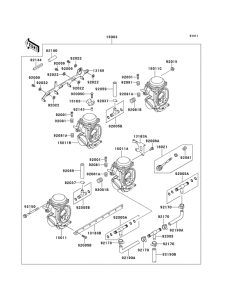 ZX1100 Carburetor assy