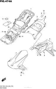 GSX-R750 Rear Fender (Gsx-R750L5 E03)