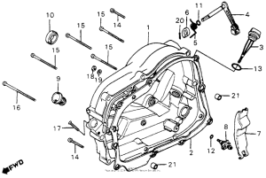XL80S Крышка картера правая