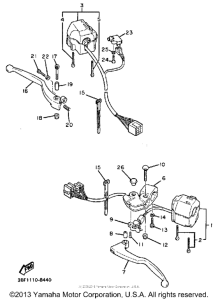 FZR400SUC Handle switch-lever