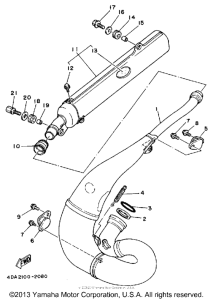 WR250Z Выхлопная система