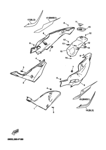 TZR50 Боковая крышка