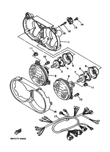 XTZ750 XTZ750B Phare