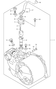 JR50 Clutch cover / oil pump