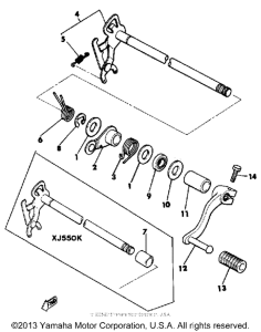 XJ550H Shift shaft pedal