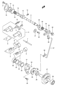 RMX250 Клапан выхлопа