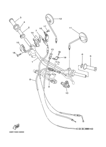 TW125 Steering handle. cable