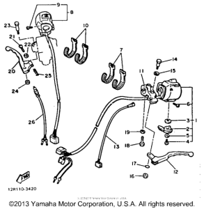 XS400J Handle switch-lever