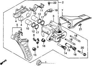 CB900 Rear brake caliper 82