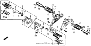 VF500C Подножки