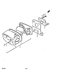 GS550 Задний комбинированный сигнал