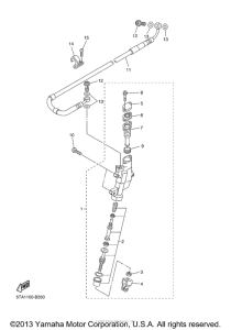 WR450F Задний торм цилиндр