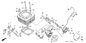NX650 Cylinder /  air suction valve